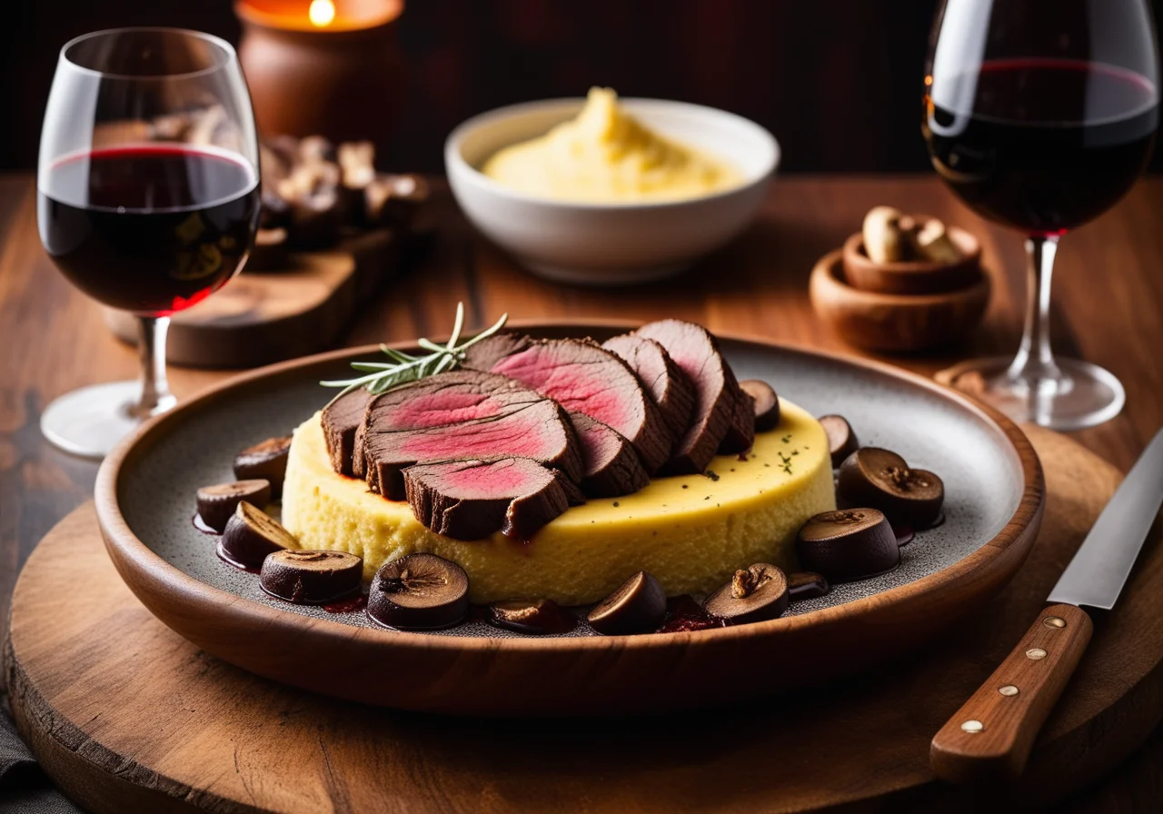 Venison Roast with Polenta