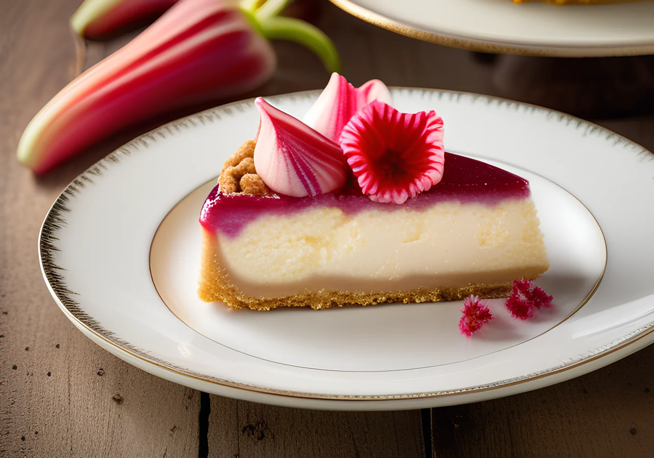 Cheesecake with Rhubarb