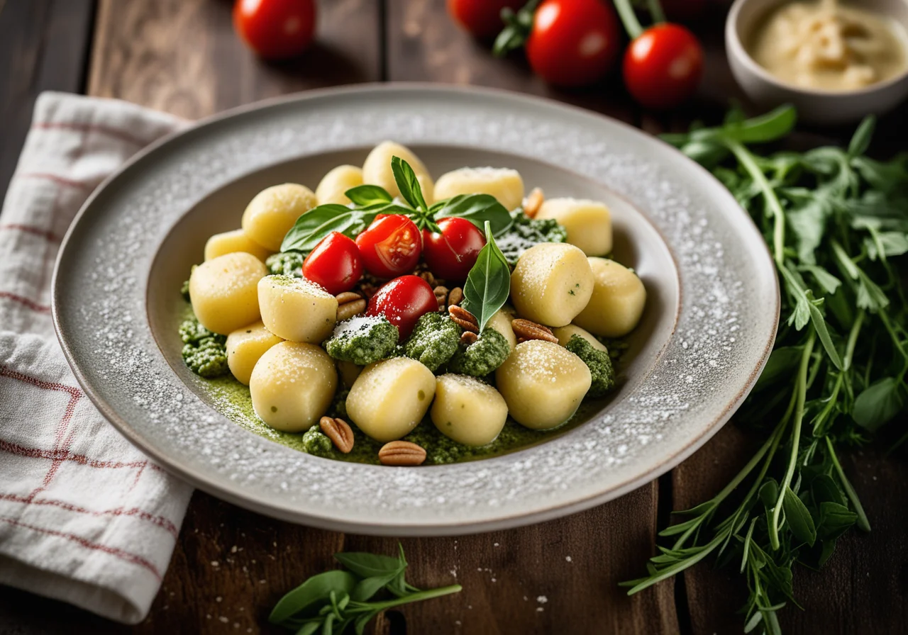 Gnocchi with Wild Herb Pesto