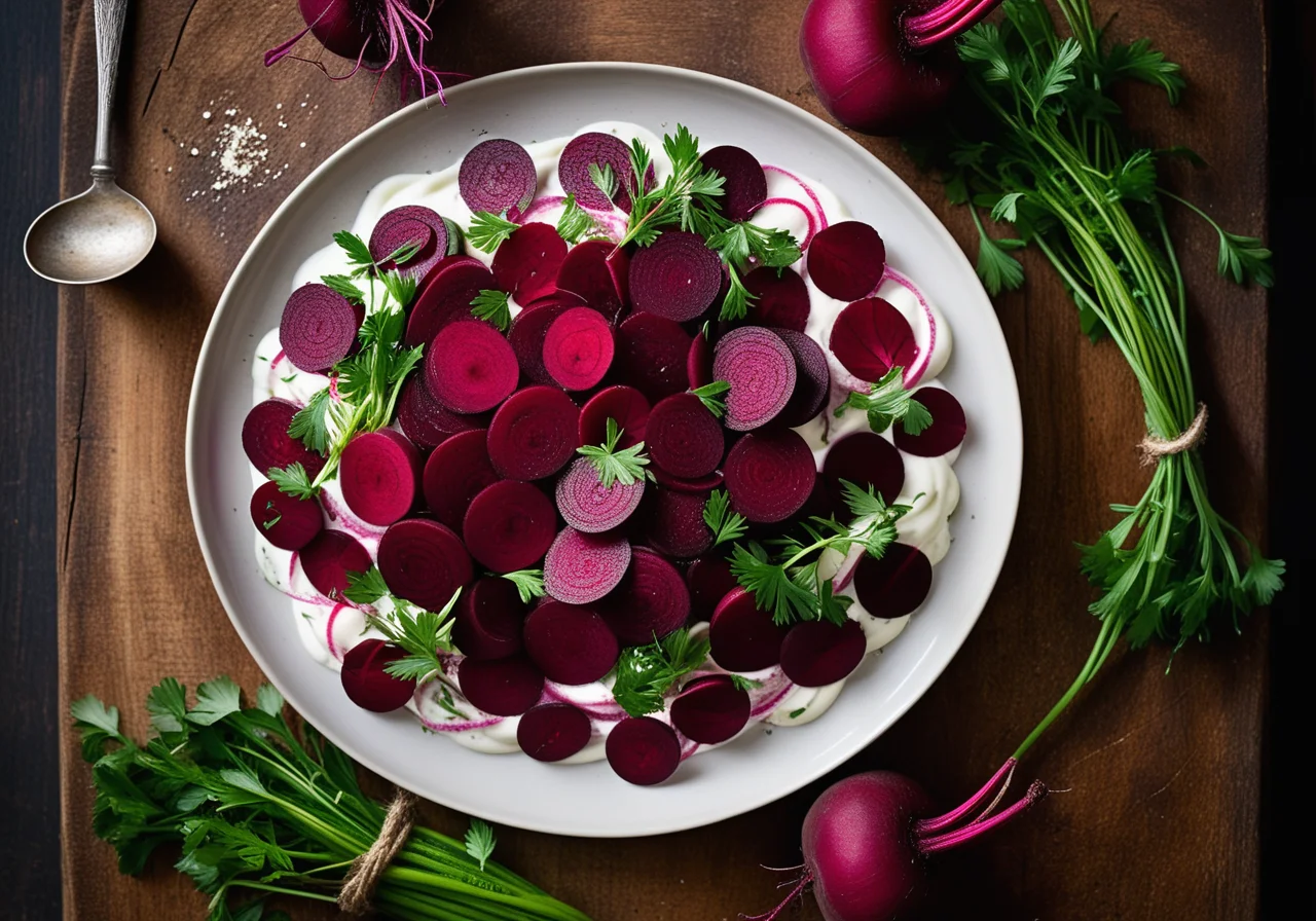 Beetroot Salad with Herb Quark
