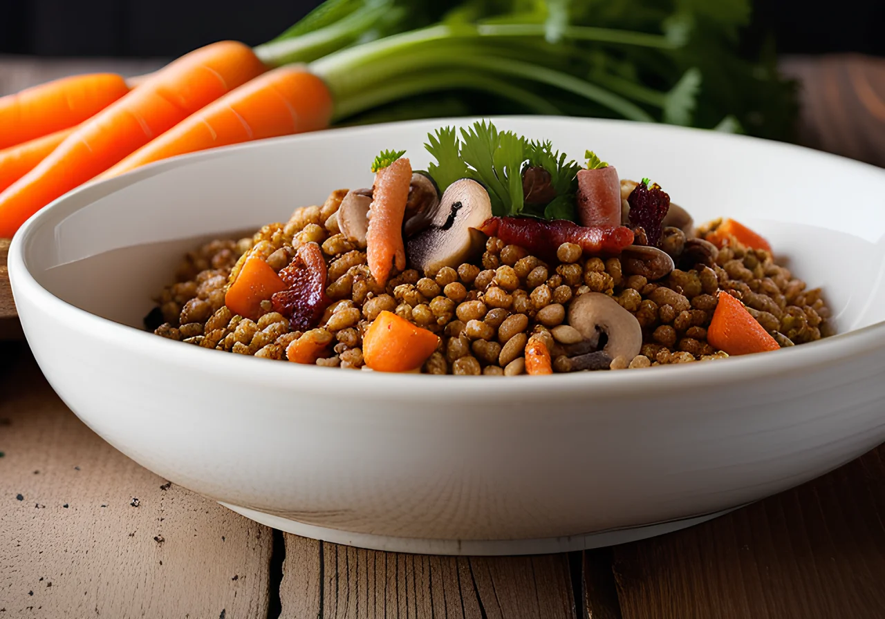 Buckwheat Pan with Vegetables and Mushrooms
