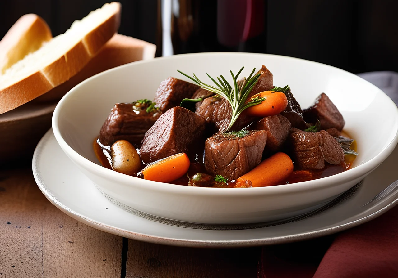 Beef Stew in Red Wine Sauce (Boeuf Bourguignon)
