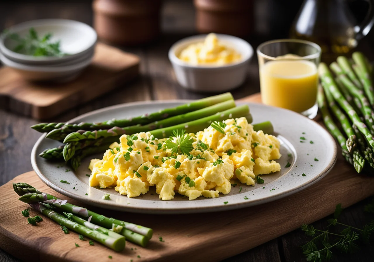 Scrambled Eggs with Asparagus