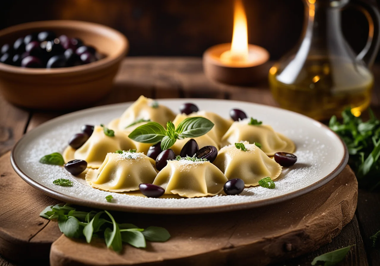 Dough parcels with cream cheese leek filling