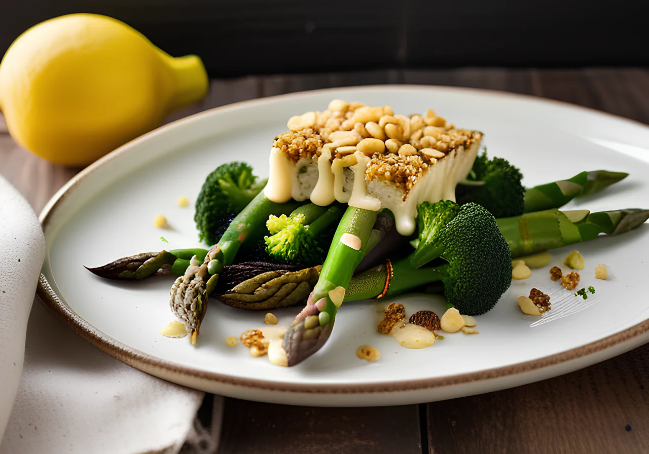 Colorful Asparagus Gratin with Crispy Topping