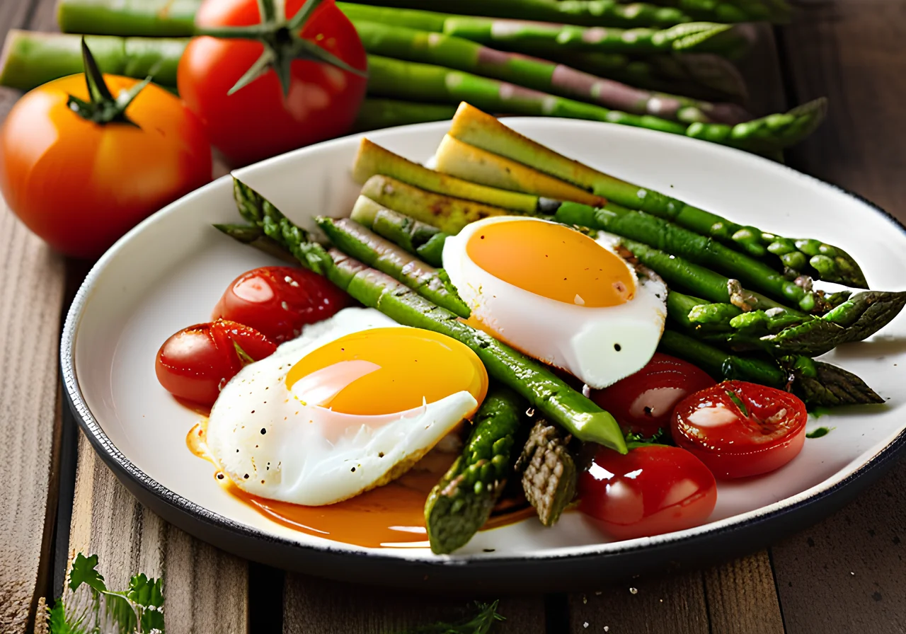 Tomato Pan with Poached Eggs