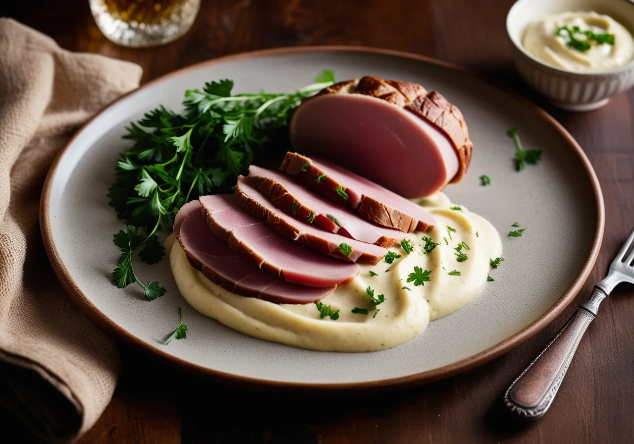 Leg Ham with Puree