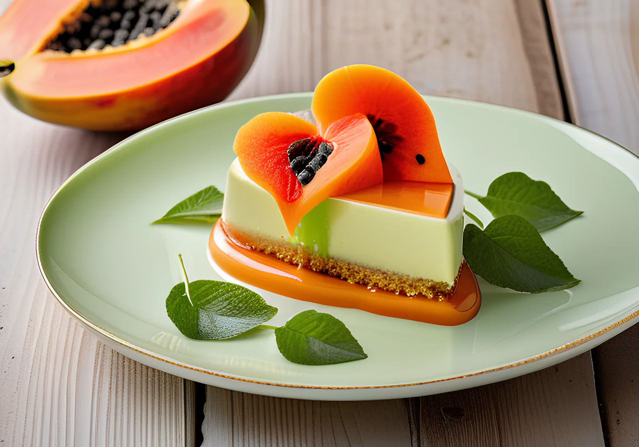 Papaya Heart Cake