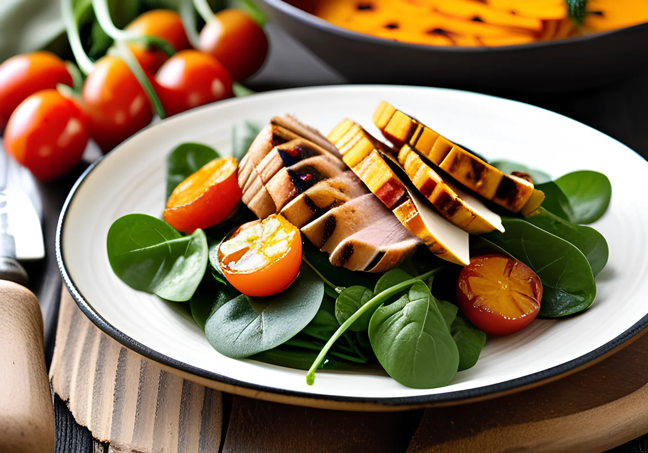 Salad with Chickpeas, Black Salsify, and Sweet Potatoes