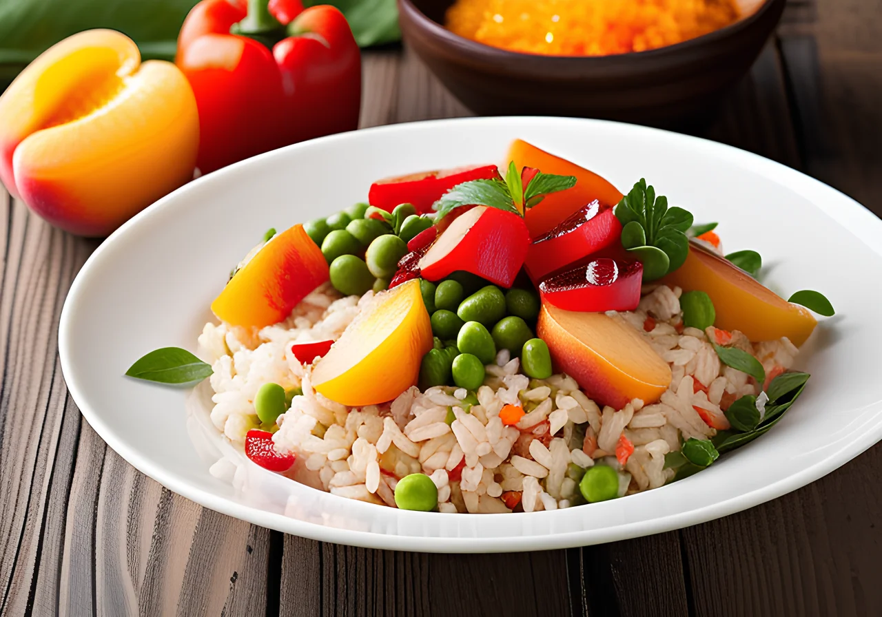 Rice Salad with Peas, Fruit, and Curry