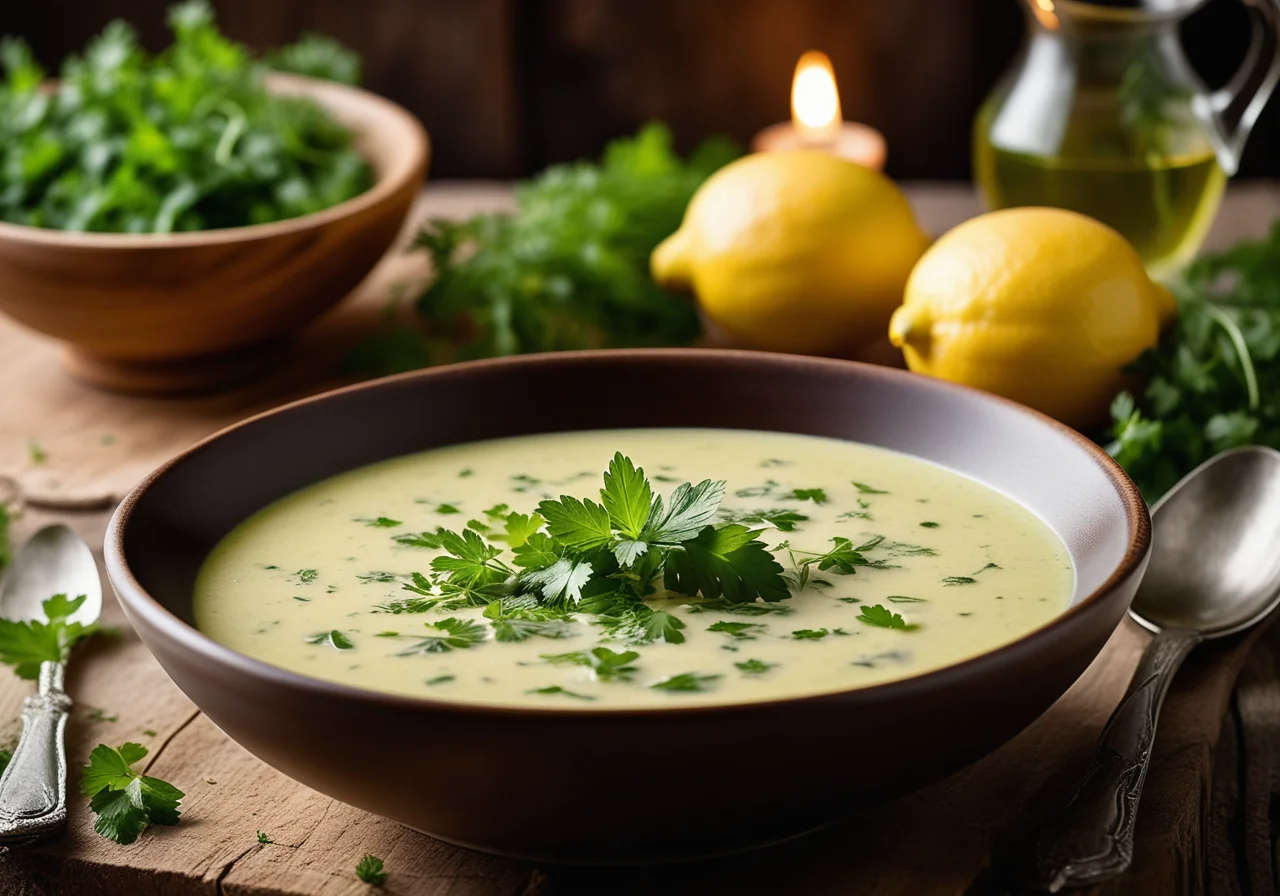 Lemon Chervil Soup with Vegetables