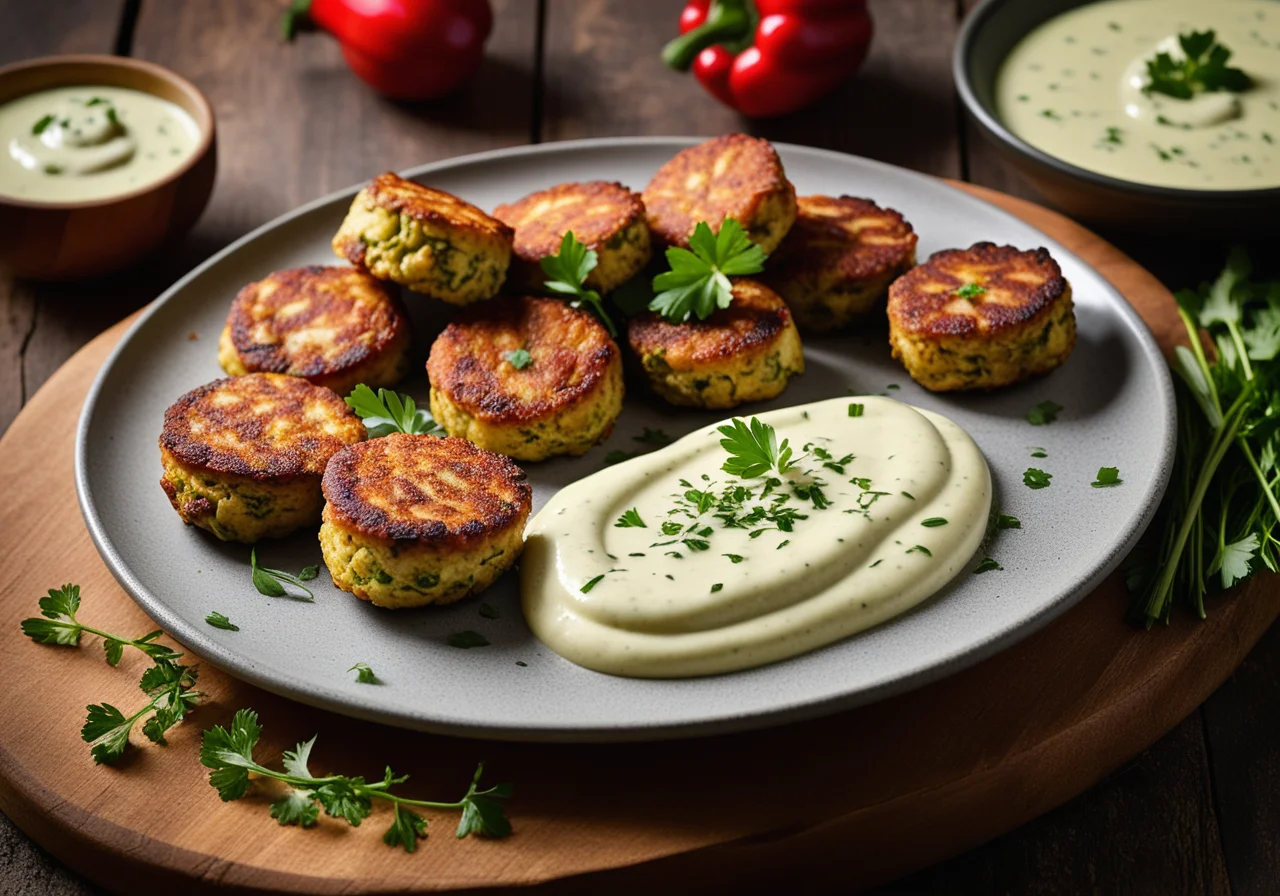 Zucchini Patties with Turkey Breast Rolls