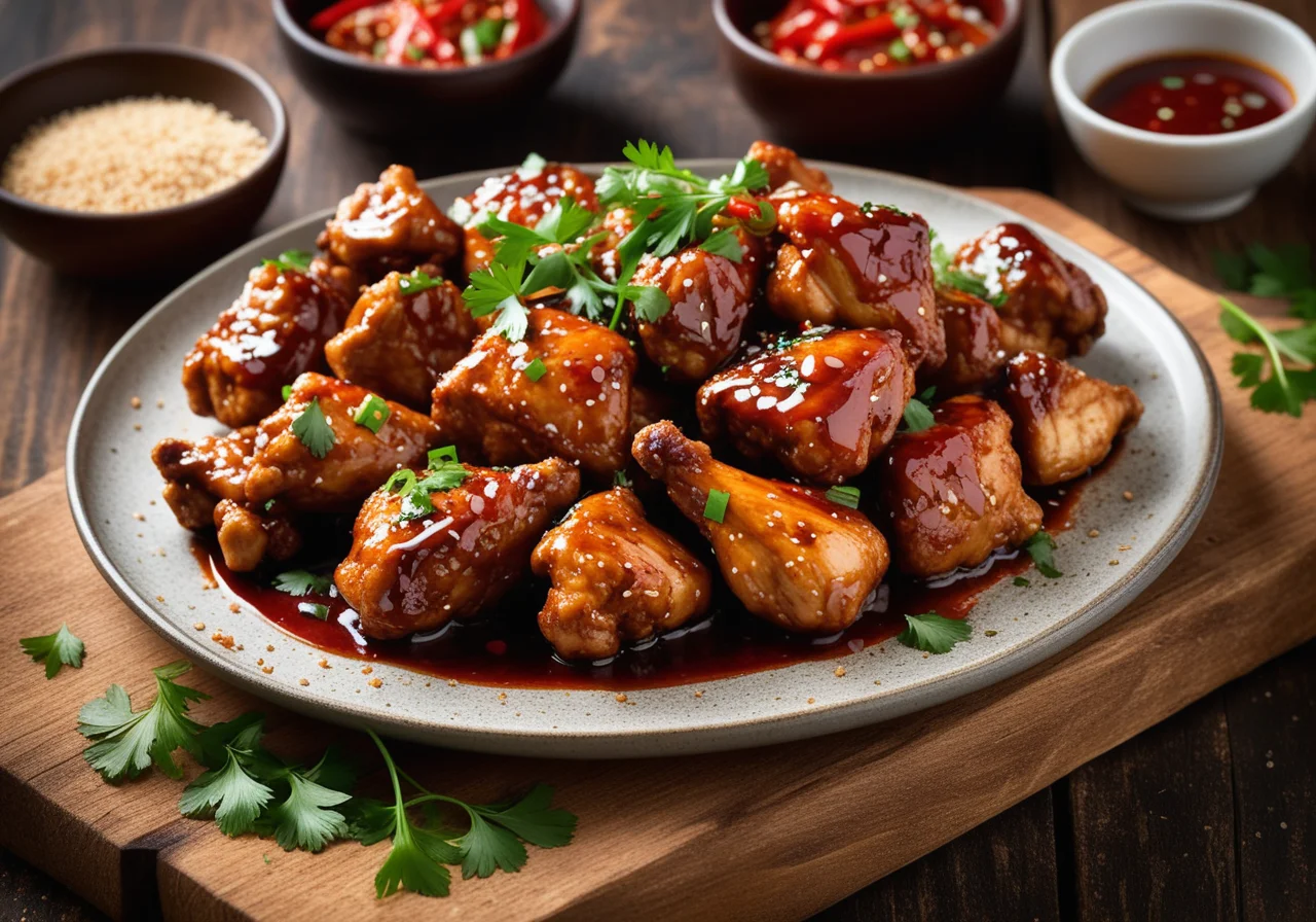 Spicy Chicken Pieces with Sesame