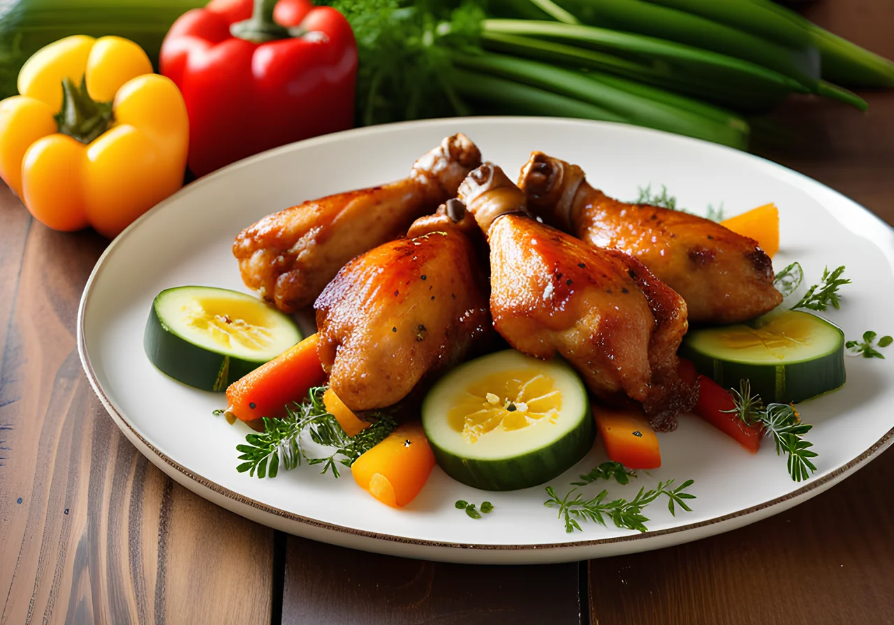 Chicken Wings with Vegetables