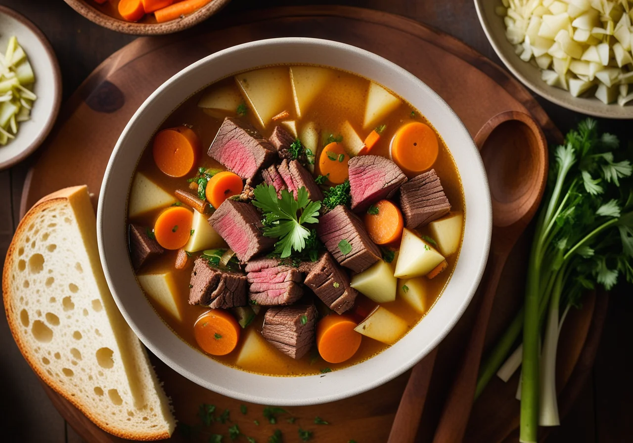 Vegetable Soup with Beef