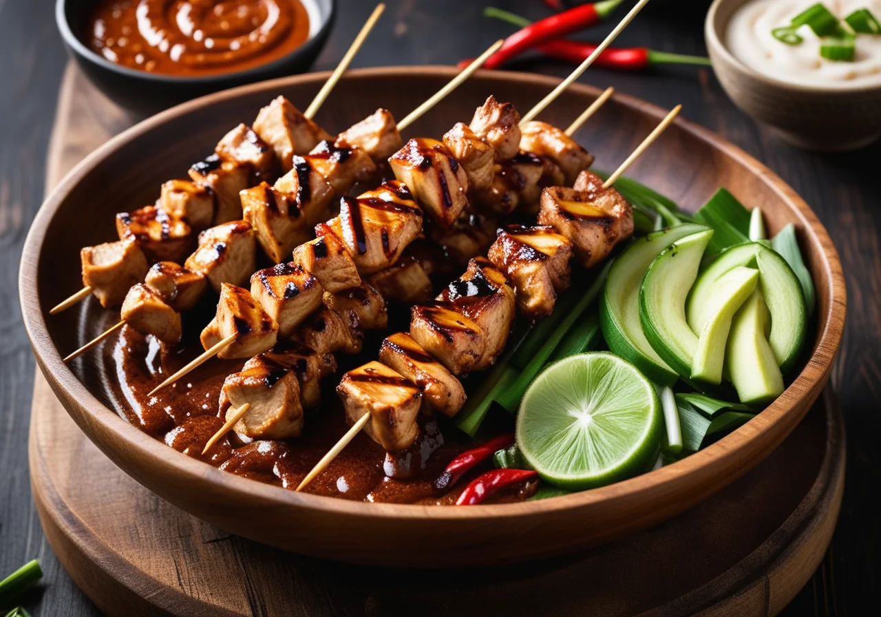 Chicken Satay with Spicy Dip