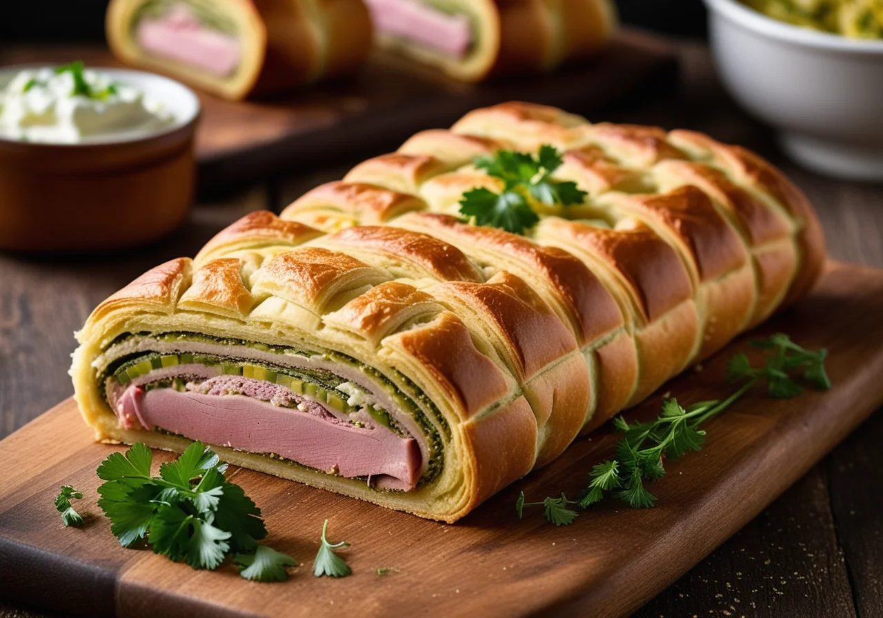 Zucchini Ham Strudel