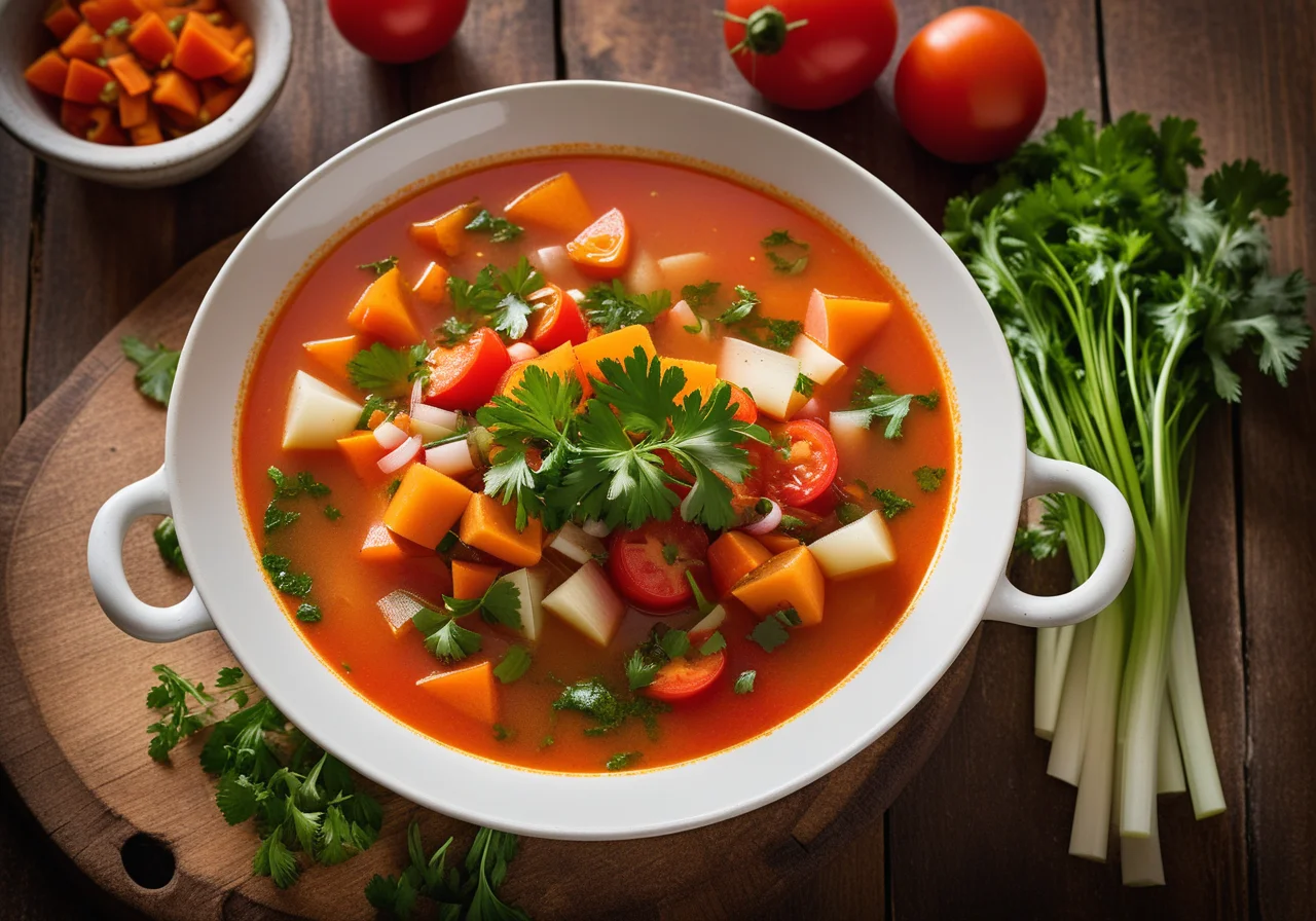 Spicy Vegetable Soup Portuguese Style