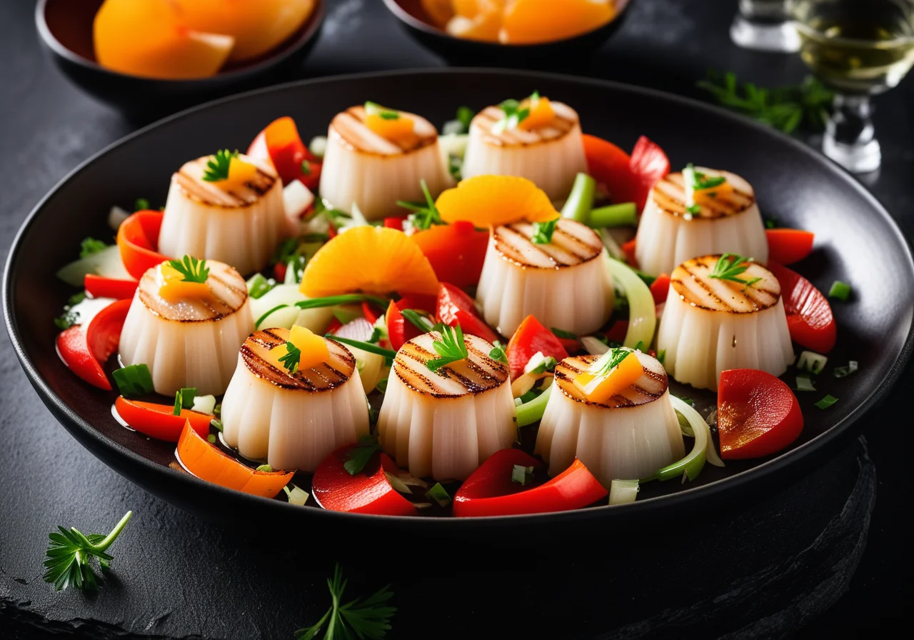 Steamed Scallops with Vegetables