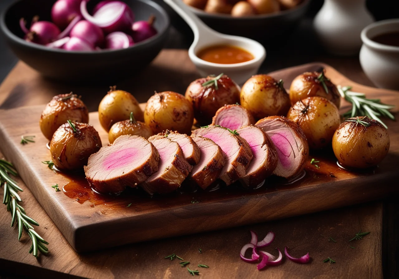 Spicy Pork Roast with Onions