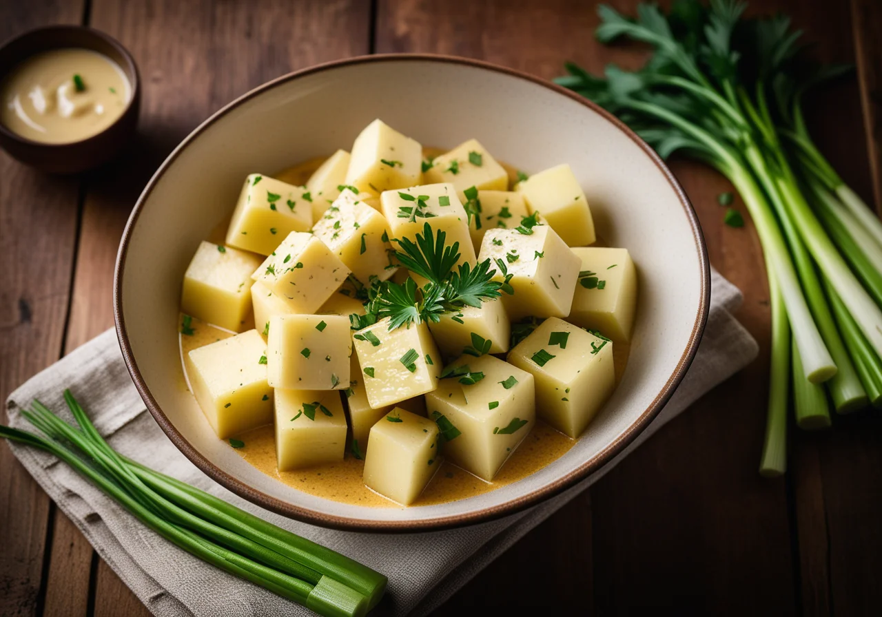 Vegetables in creamy butter sauce