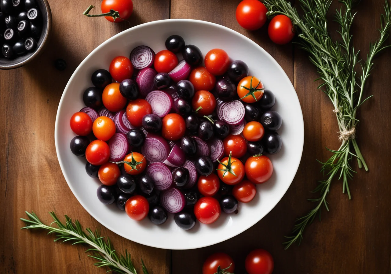 Cooked Red Onions with Tomatoes