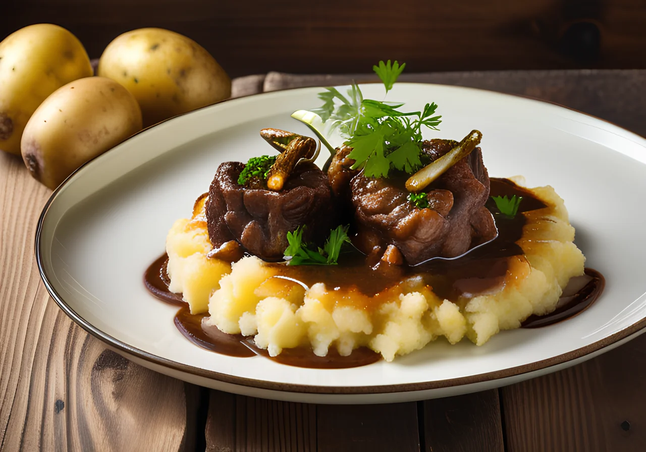 Oxtail Ragout with Potato Crown