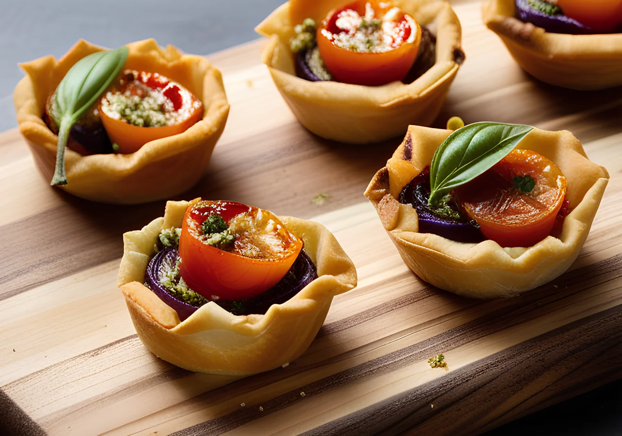 Tomato Filo Tartlets