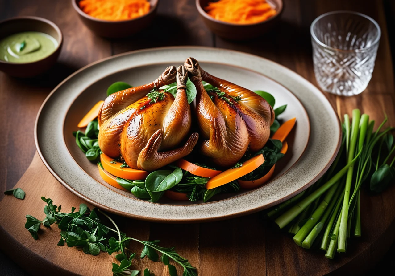 Stuffed Quails with Sauce