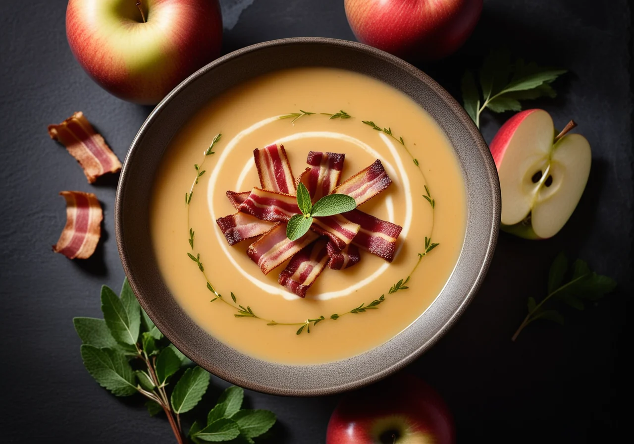 Savory Apple Soup with Bacon