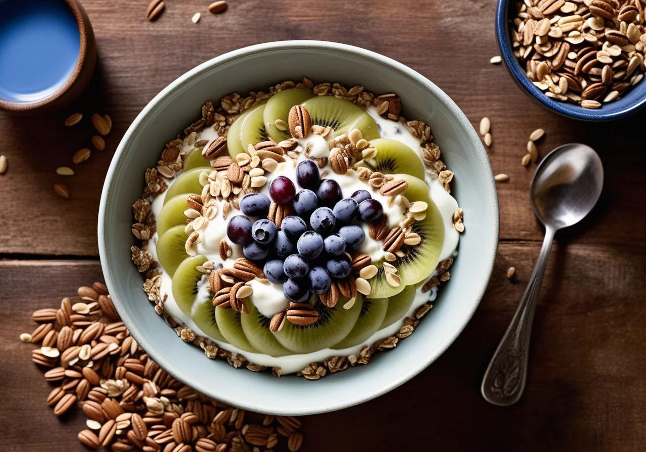 Fresh Grain Muesli with Grapes and Quark