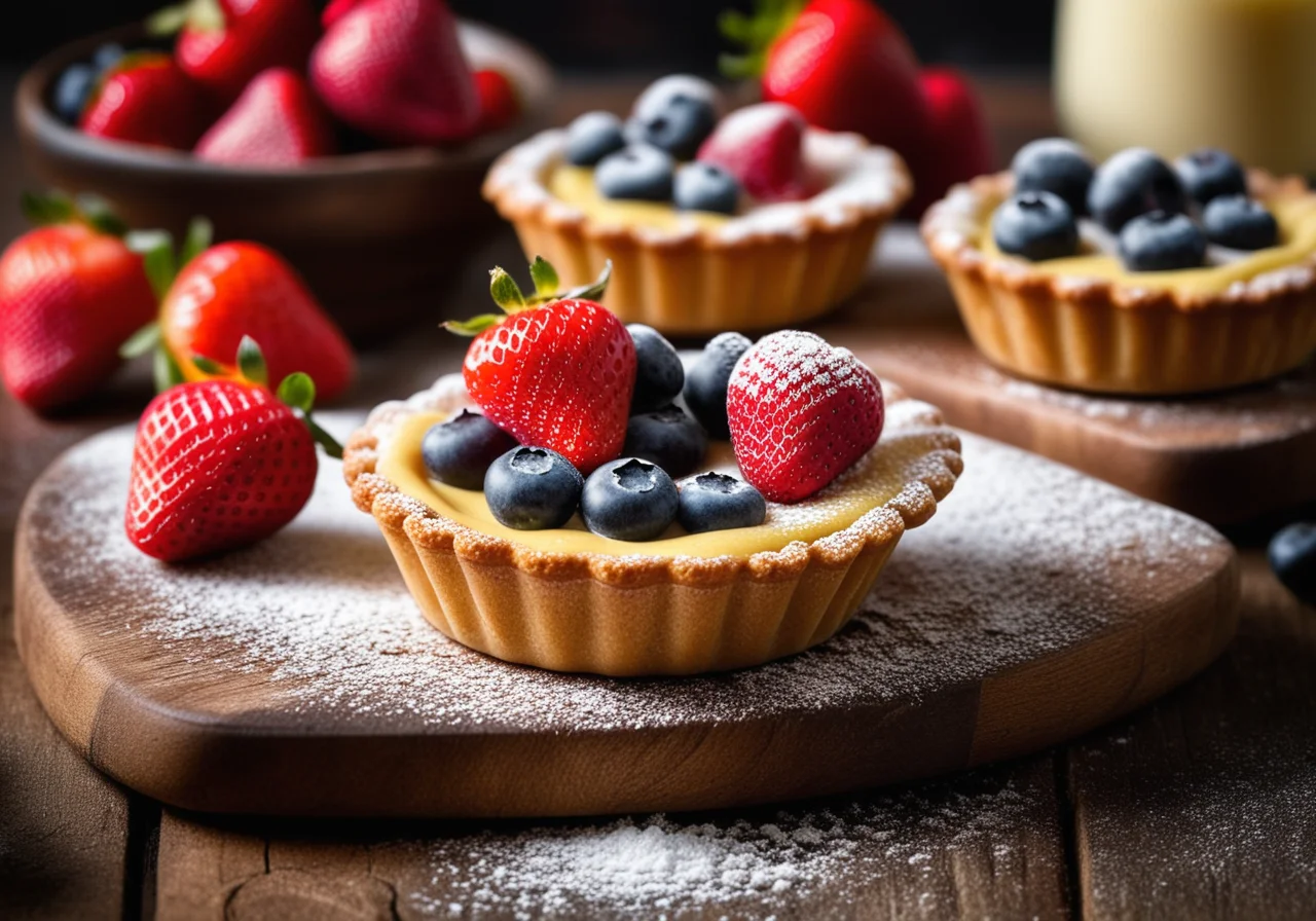 Shortcrust Tartlets with Vanilla Cream and Berries