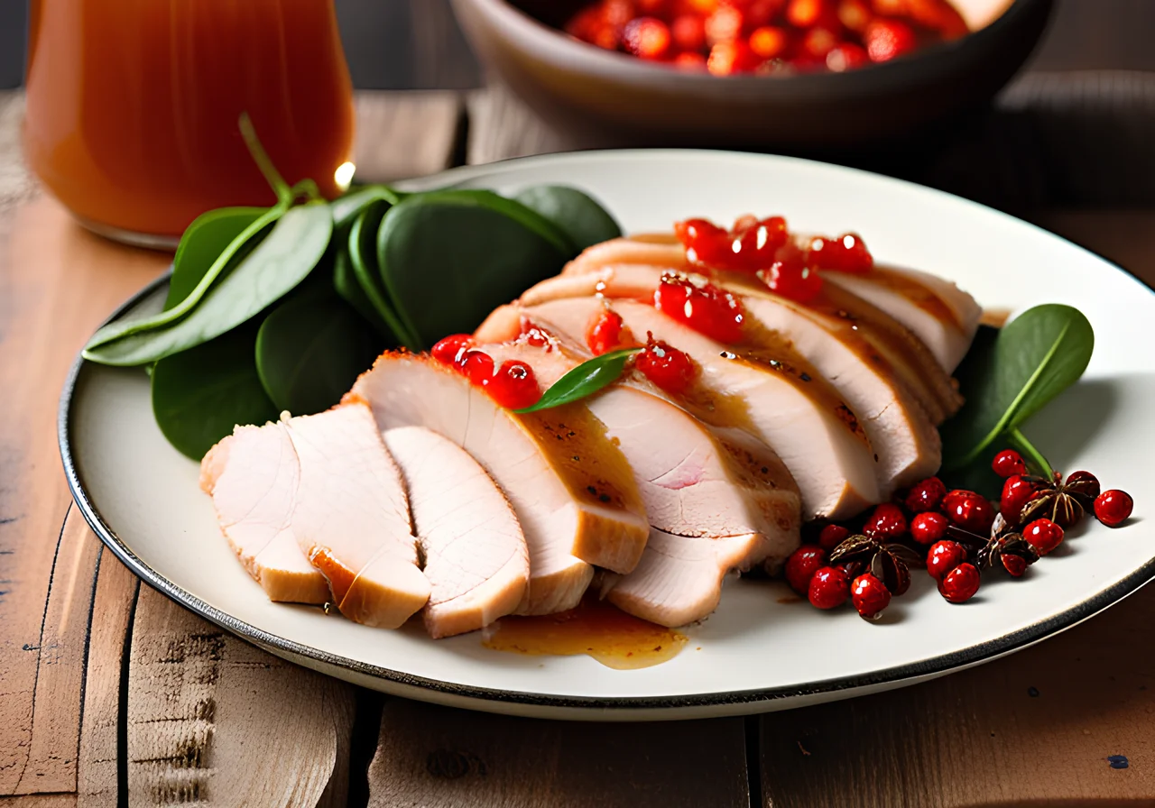 Chili Turkey Breast with Apple and Spinach