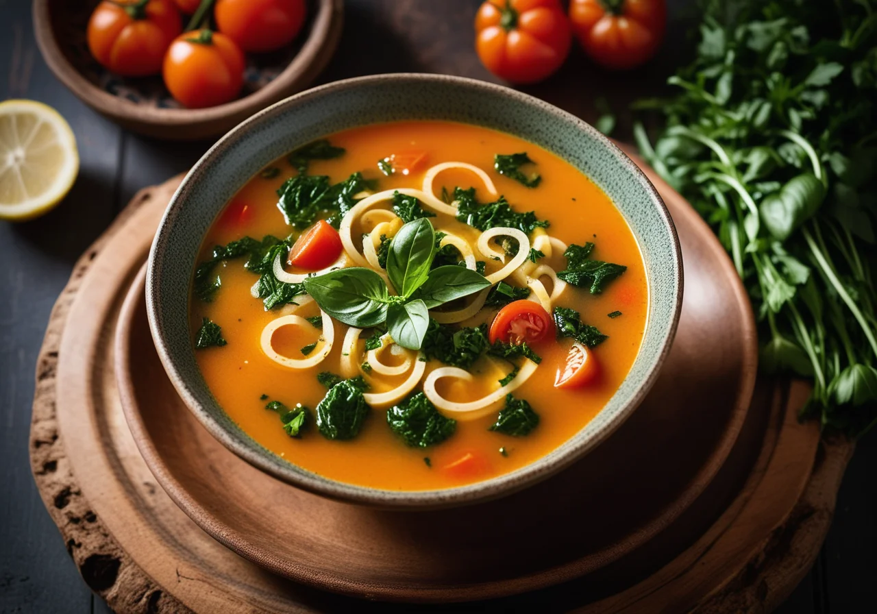 Moroccan Vegetable Soup with Chickpeas