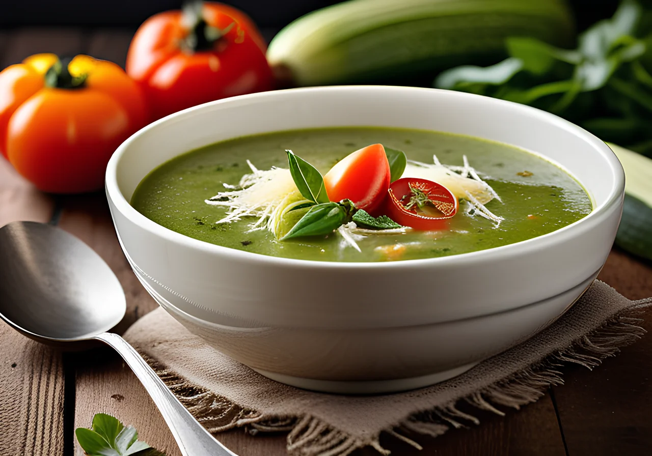 Vegetable Soup with Leek and Zucchini