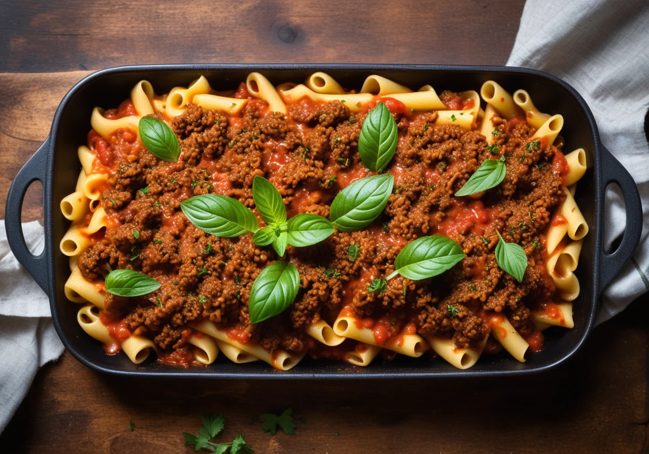 Filled Shell Pasta with Ground Beef Sauce for the Thermomix®