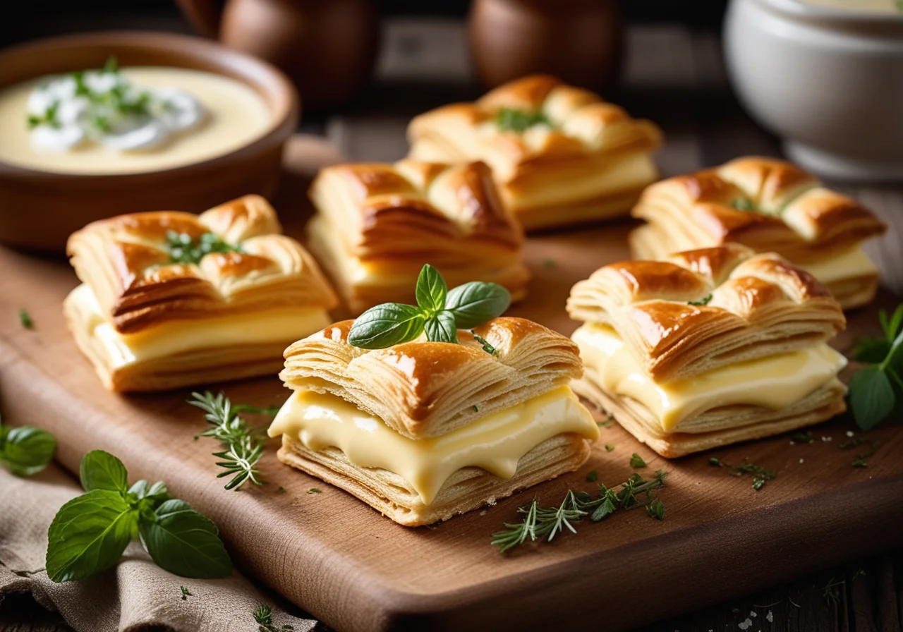 Pastry Rolls with Cheese Filling