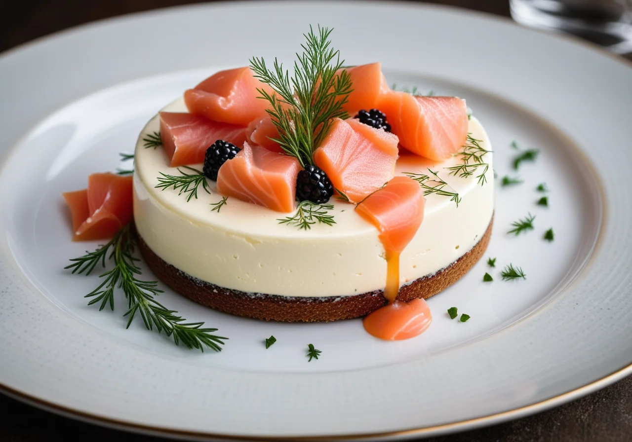 Cream Cheese Cake with Salmon