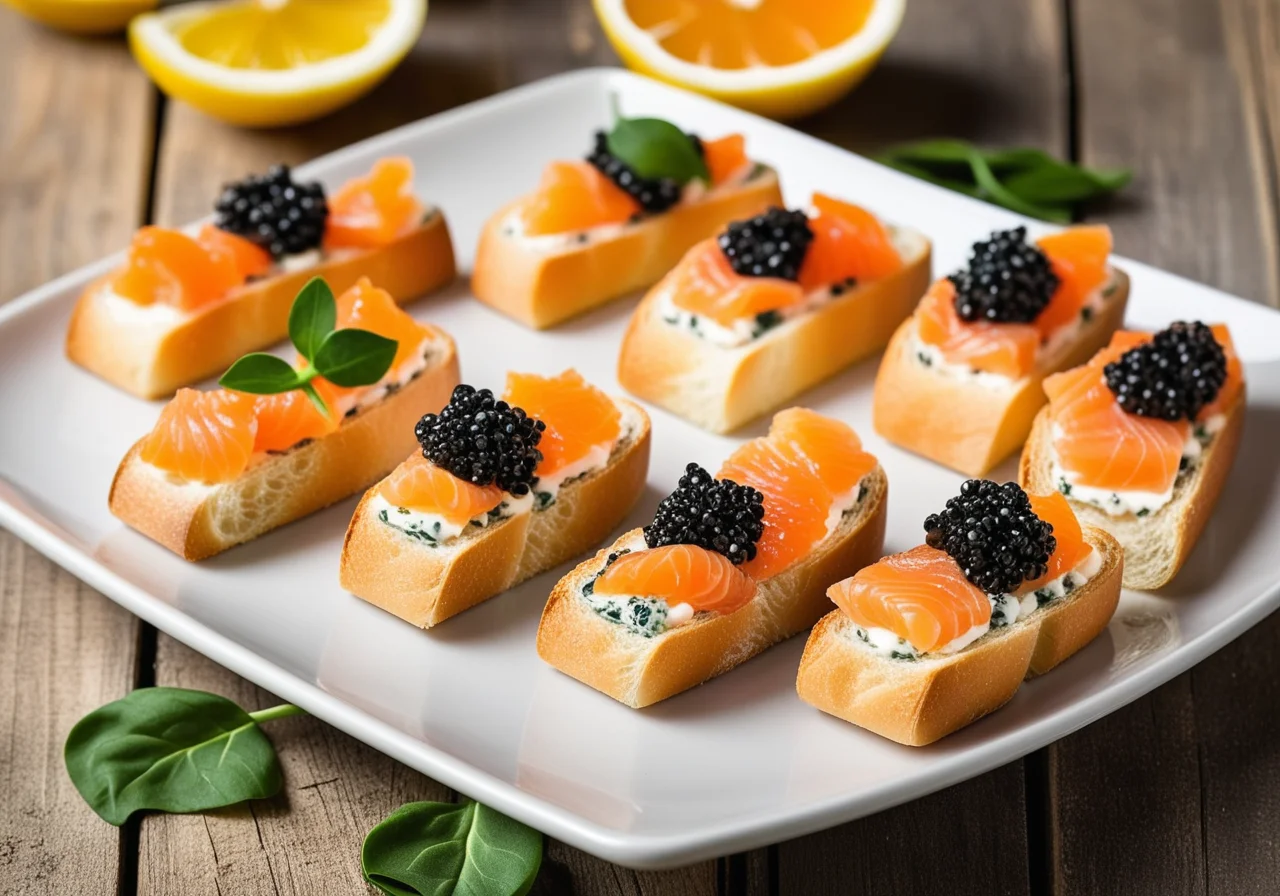 Lobster and Caviar Appetizer Bites