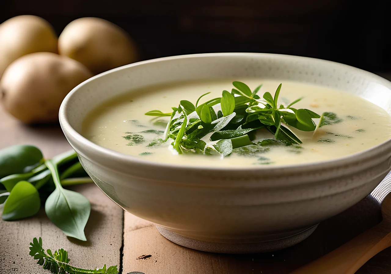 Potato Soup with Wild Garlic
