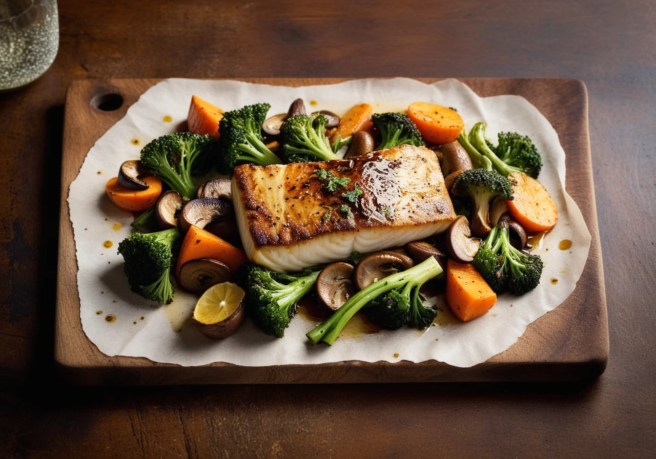 Cod Fillet with Vegetables in Foil