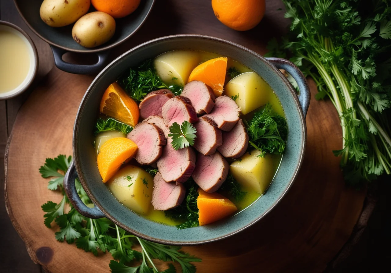 Savoy Cabbage Pot with Smoked Pork, Potatoes and Carrots