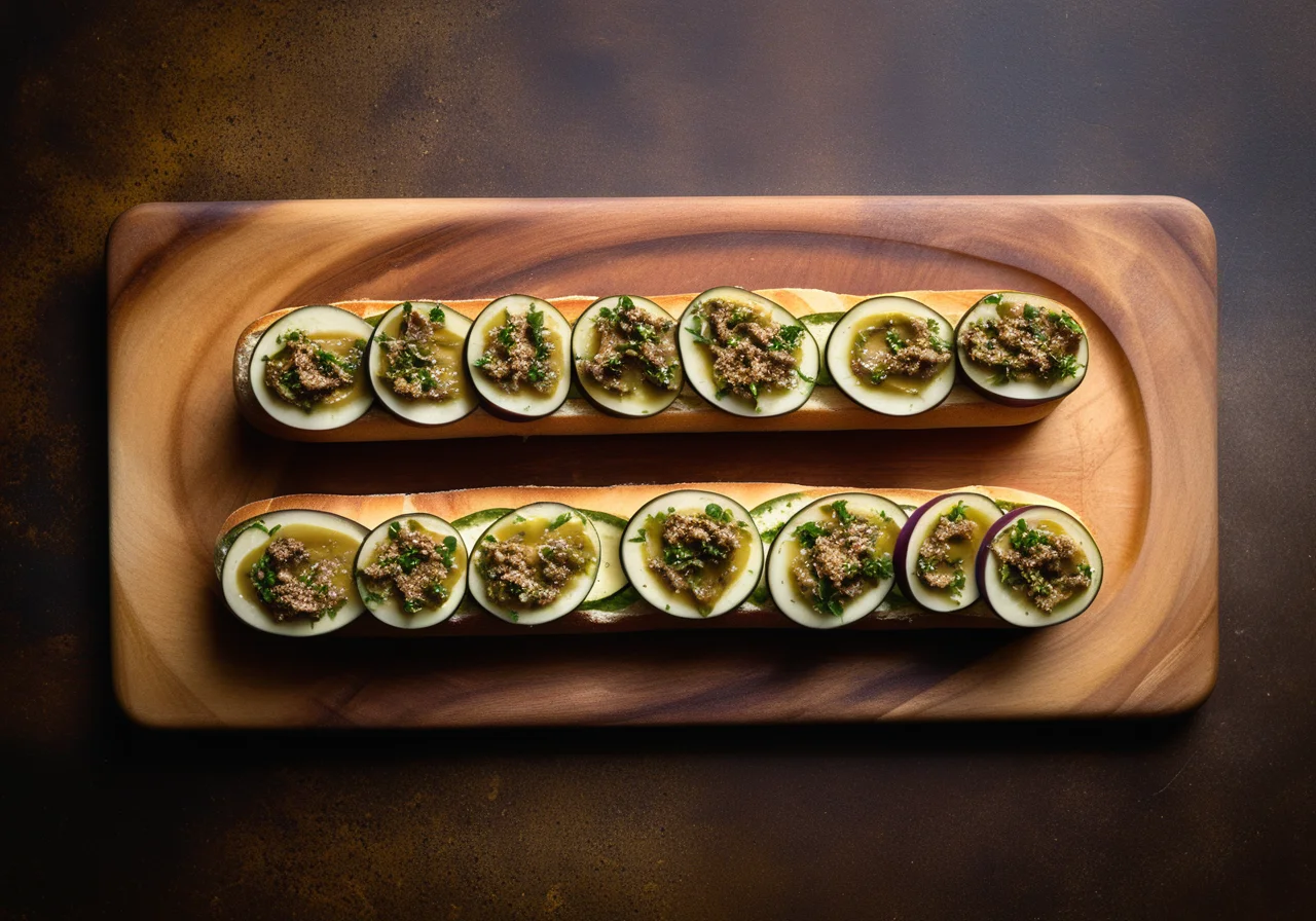 Baguette with Eggplant Cream