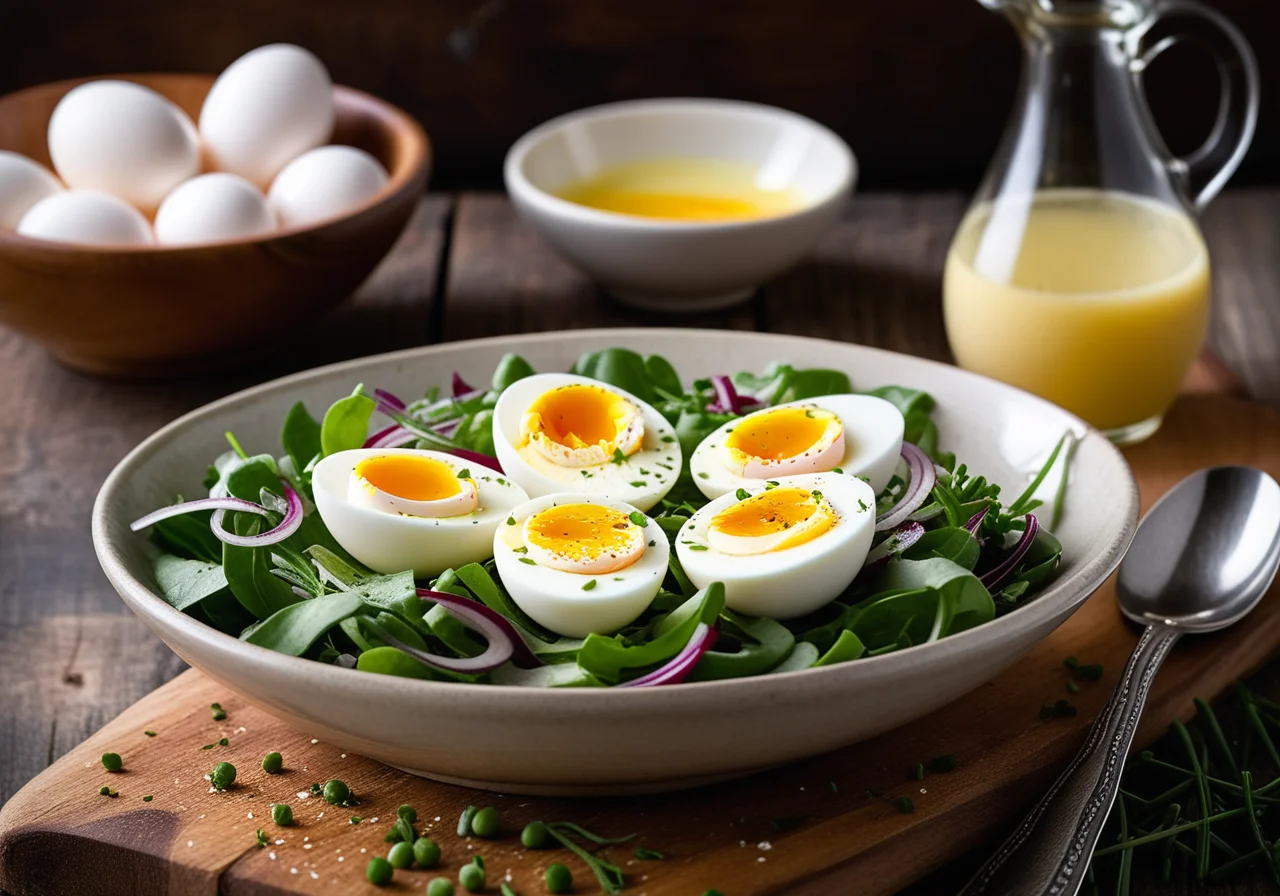 Salad dressing with egg