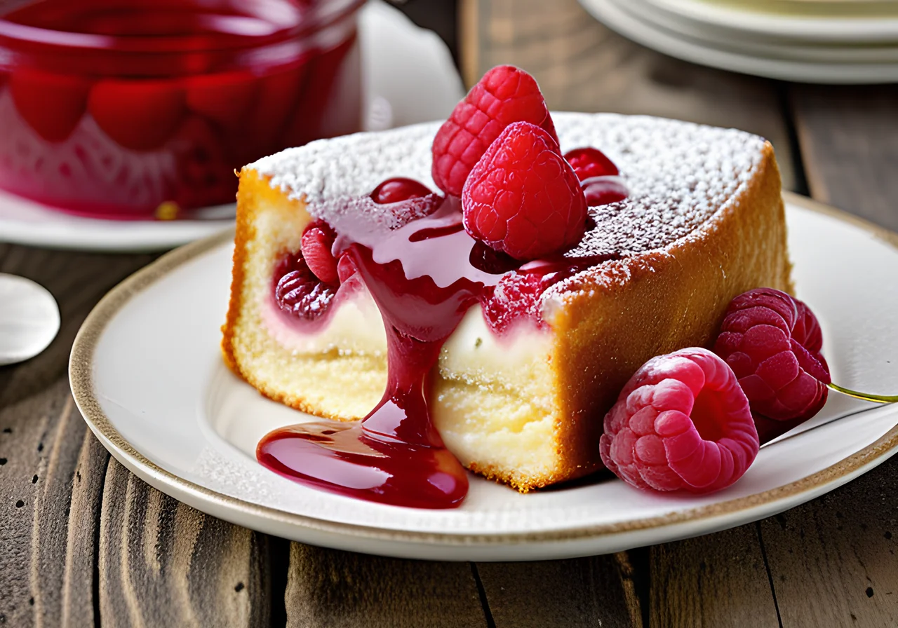 Summer Cake with Raspberries