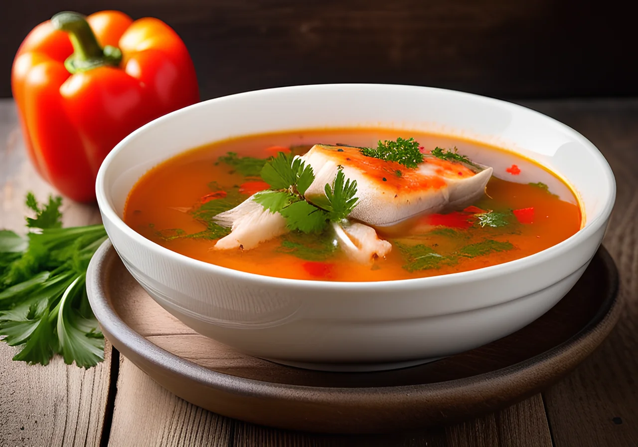 Carp Fish Soup Hungarian Style