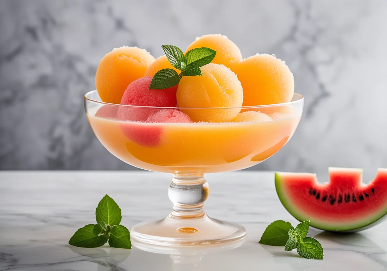 Three Different Melon Sorbets