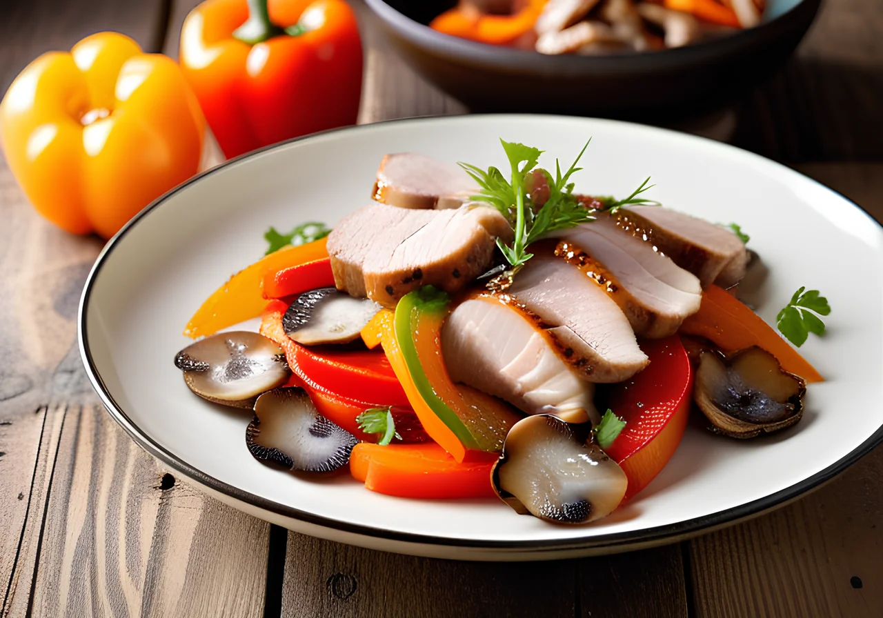 Pork Tenderloin with Vegetables in Chinese Style