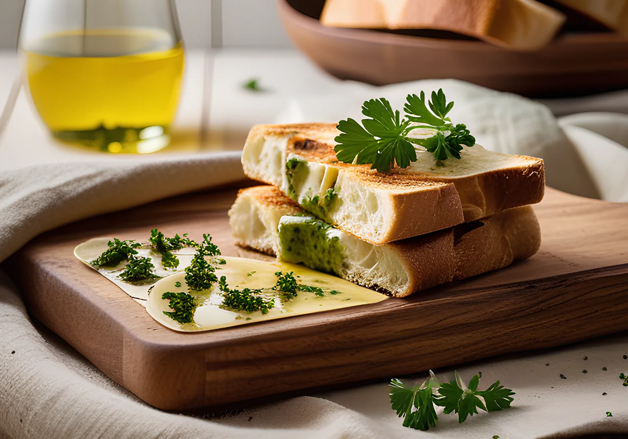 Toasted Bread with Herb Butter