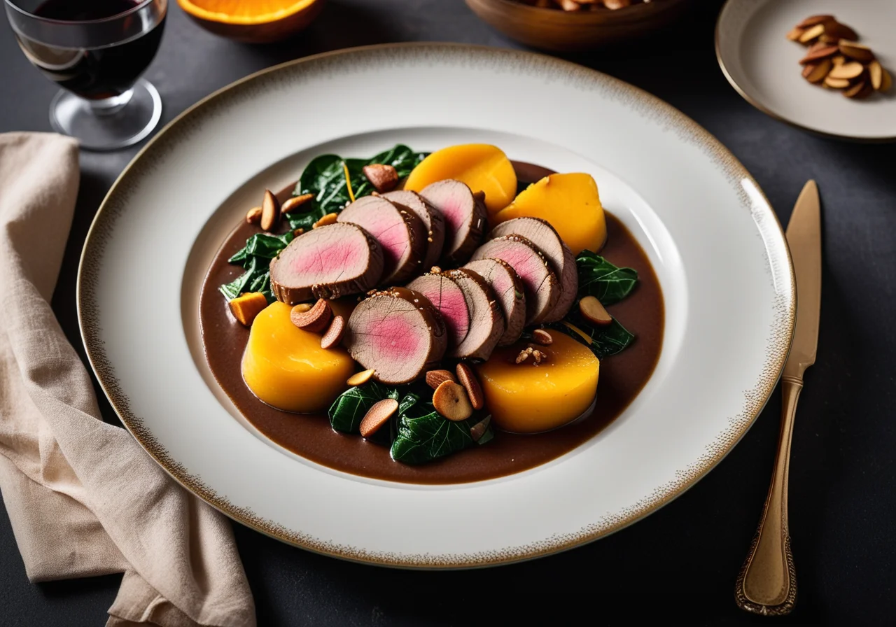 Wild Duck Breast with Mushroom Filling